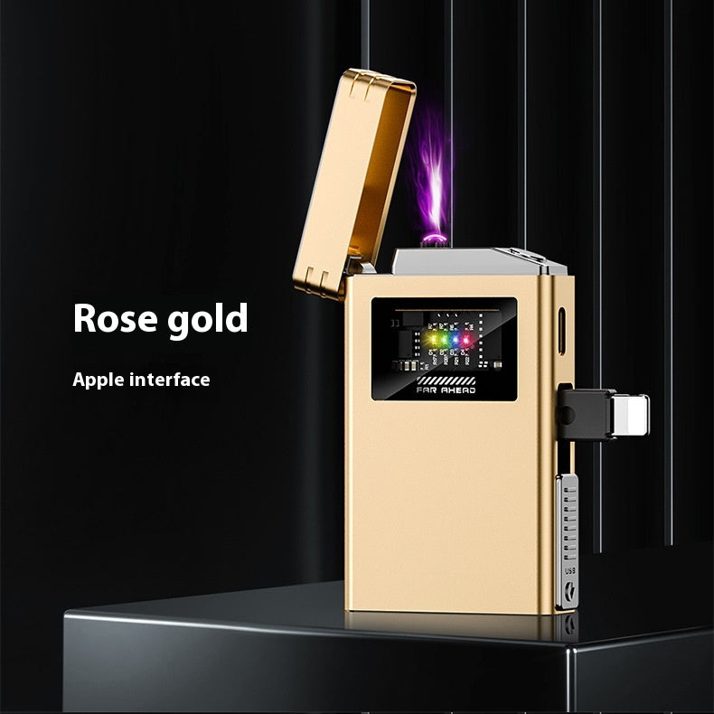 Flame Dual Metal USB Power Bank Lighter