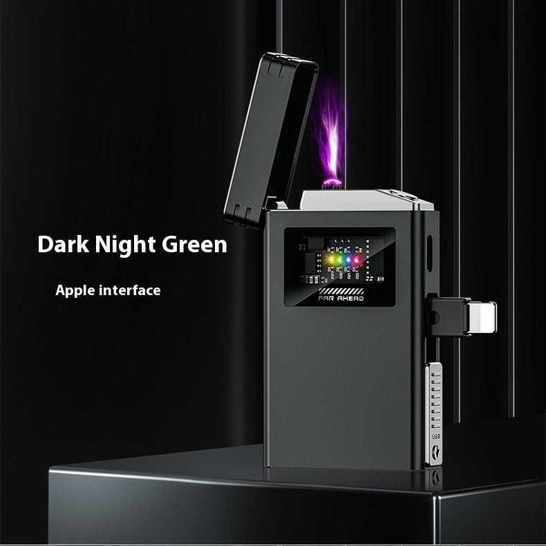 Flame Dual Metal USB Power Bank Lighter